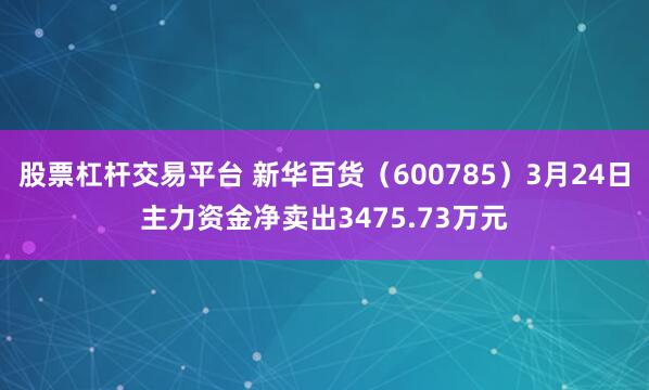 股票杠杆交易平台 新华百货（600785）3月24日主力资金净卖出3475.73万元